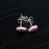 OLIO E ACETO Sterling Silver Lapis Lazuli/Red Snakeskin Jade Flower Earrings OLIO-OA13E08-HY Red